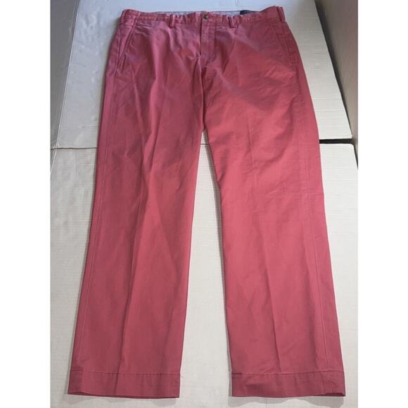 Polo Ralph Lauren Pants Men's 36x30 Stretch Straight Fit Cotton Twill Flat Chino - Picture 1 of 12